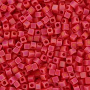 Miyuki square - cubes 1.8mm - Opaque red matted ab SB18-407FR